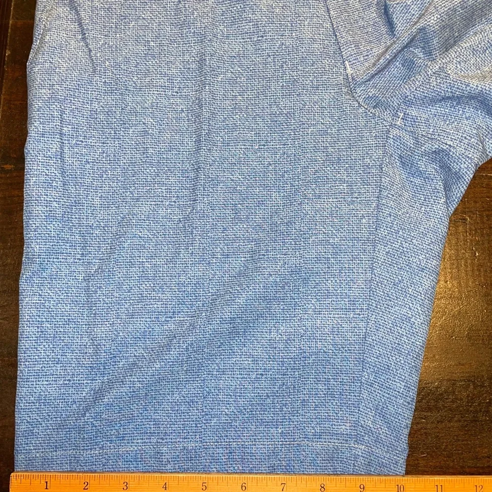 Men's Peter Millar‎ Performance Golf Casual Blue Chino Shorts Inseam 10